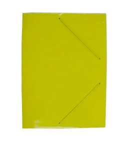 Gumis mappa, karton, A4, sárga