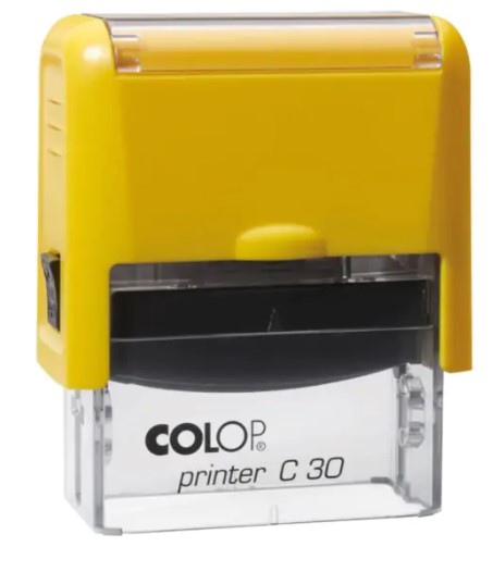 Bélyegző, COLOP "Printer C 30", citromsárga