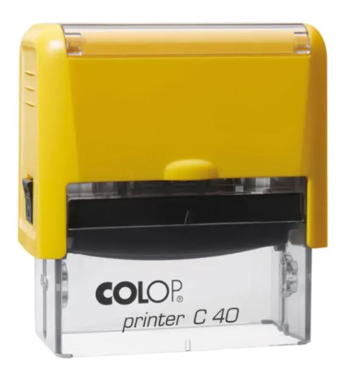 Bélyegző, COLOP "Printer C 40", citromsárga